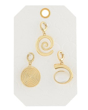 SWIRL STONE CHARM SET