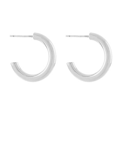 20mm METAL TUBE HOOPS - SILVER