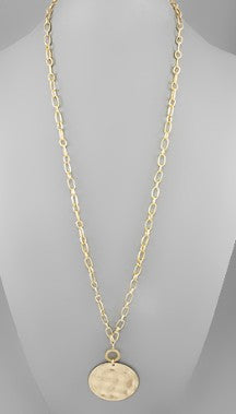DISK CHAIN NECKLACE - GOLD