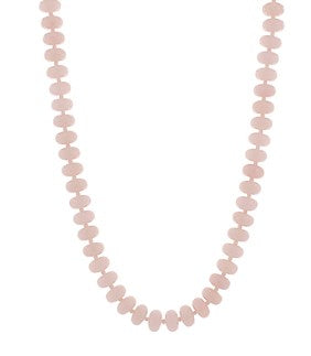 MARBLE BEADED NECKLACE - PINK/GOLD