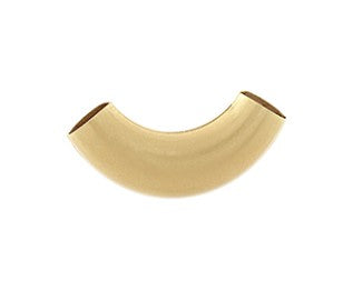 CURVED METAL TUBE SCARF ENHANCER MATTE GOLD