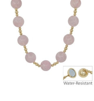MARBLE AND CCB BALL NECKLACE - PINK