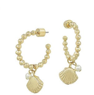 SHELL & LINKED BALL HOOPS