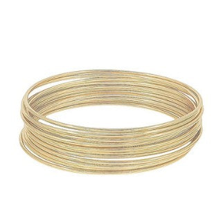 THIN METAL BANGLE BRACELETS - GOLD