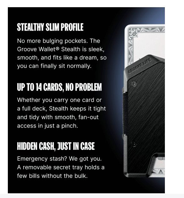 GROOVE WALLET - BLACK