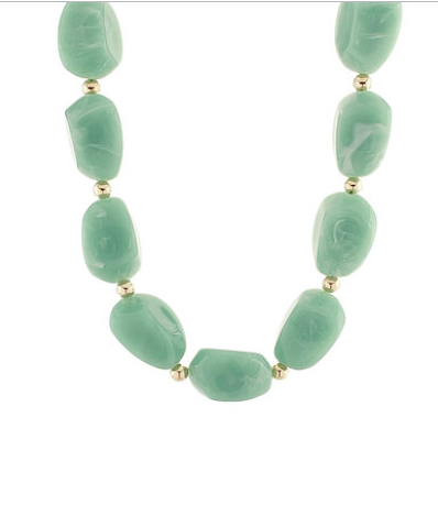 MARBLE BALL NECKLACE - SAGE