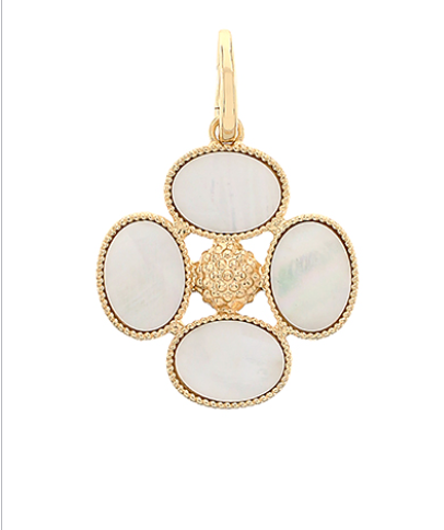 CLOVER CHARM - CREAM/GOLD
