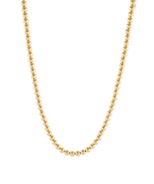 7MM CCB BALL NECKLACE - GOLD