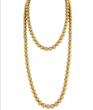 3 LAYERED BEAD NECKLACE - GOLD