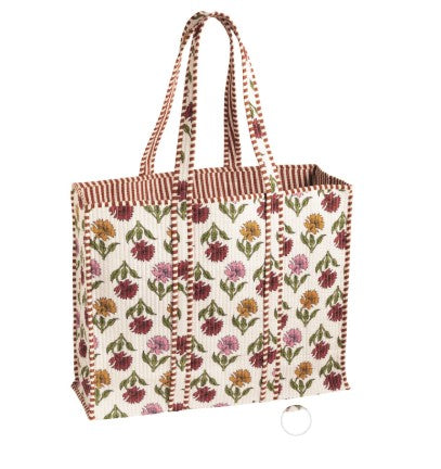 Multi Harvest Block Print Tote