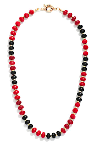 Stone & faceted Bead Game Day Beaded Necklace