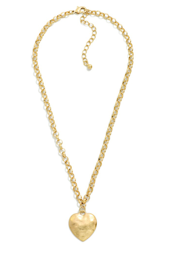 HAMMERED HEART PENDANT