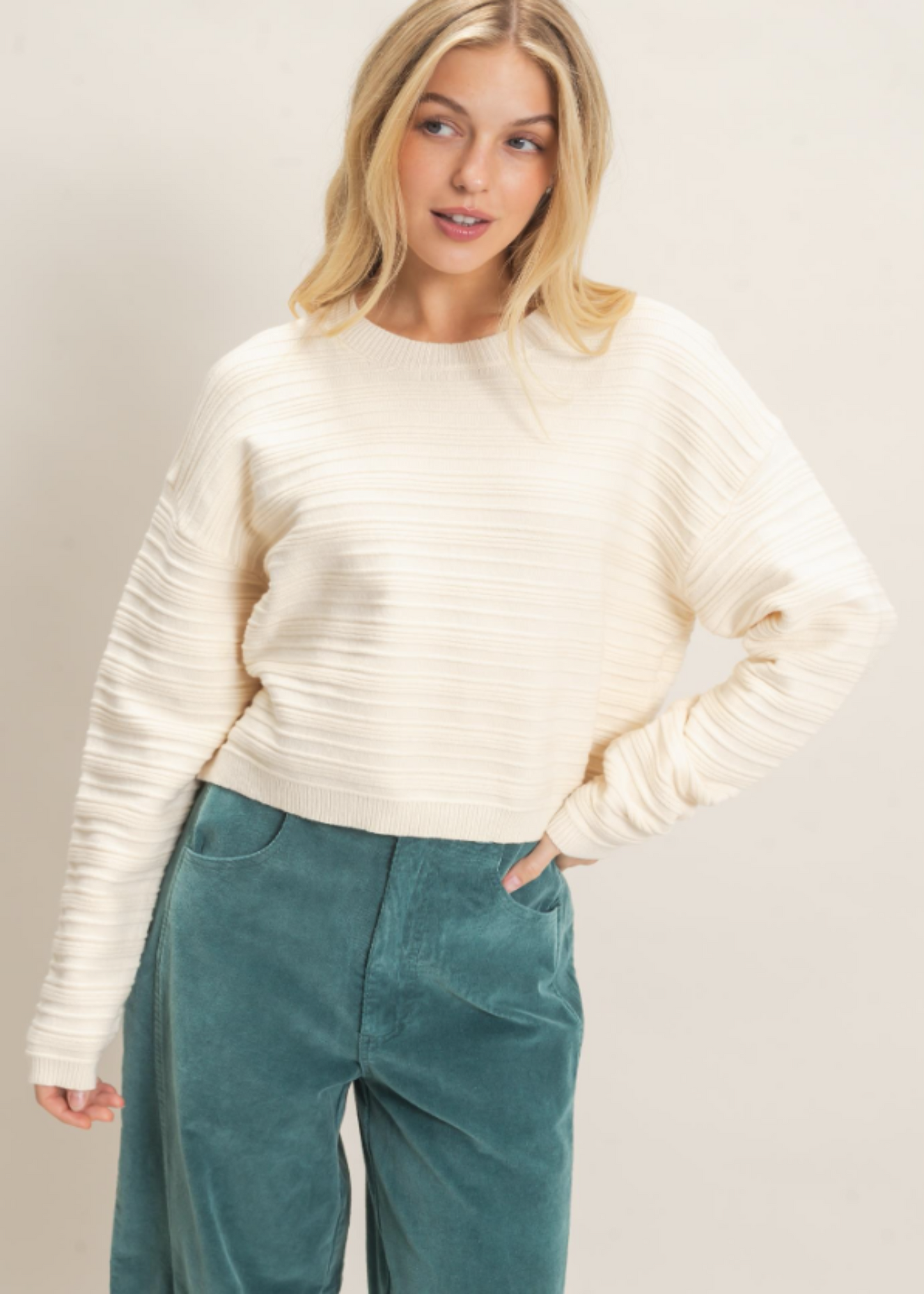 LAYLA SWEATER - CREAM