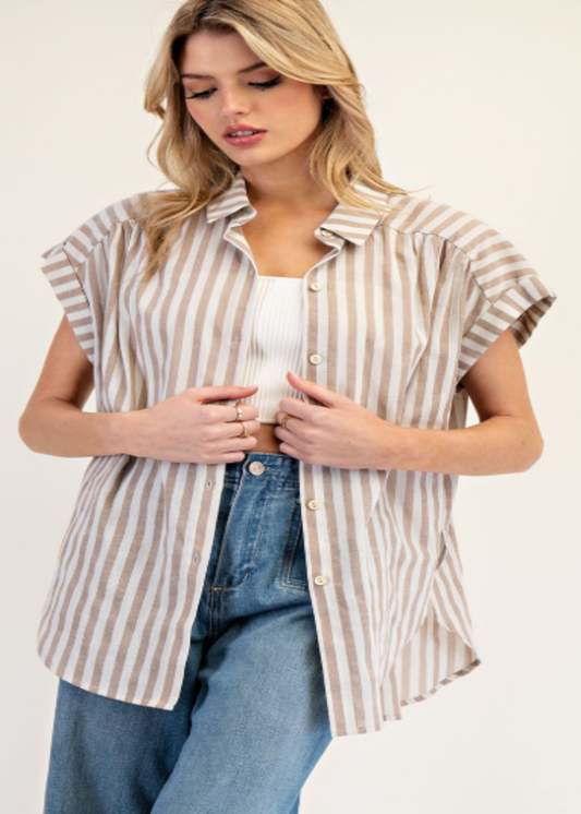 LYDIA TOP- DESERT SAND