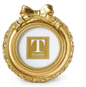 MINI FRAME WITH BOW ACCENT - GOLD