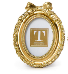 MINI FRAME WITH BOW ACCENT - GOLD