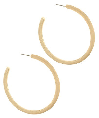 Metal Open Hoops - Gold