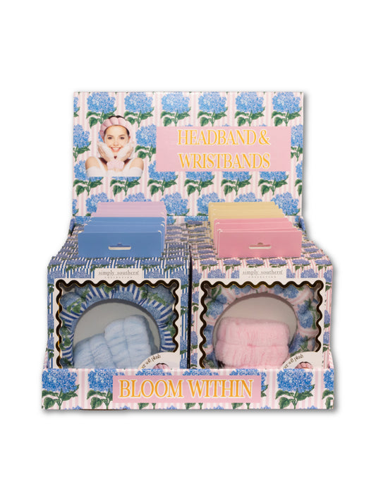 SPA HEADBAND AND WRISTBAND SET