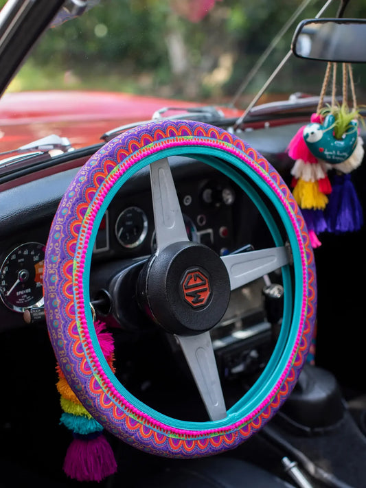 STEERING WHEEL COVER- RAINBOW