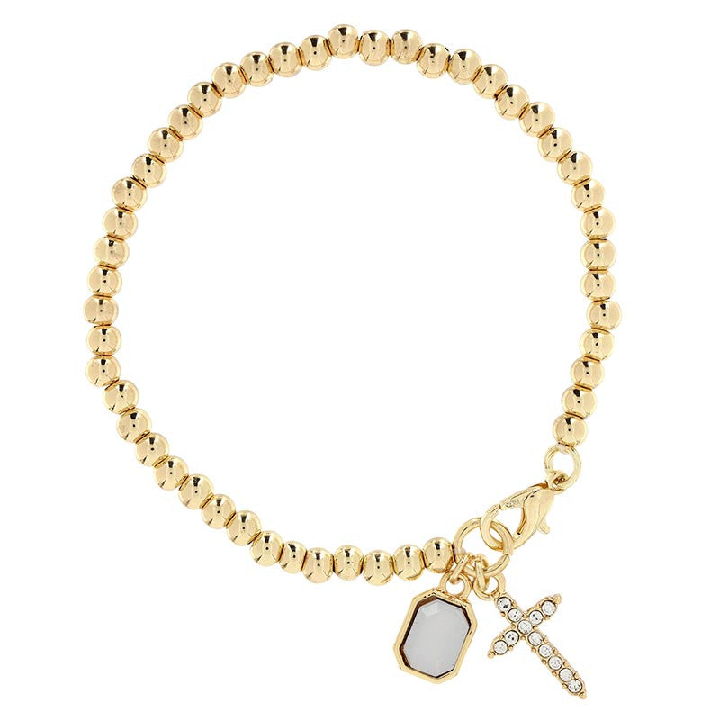 TREASURED GEM CROSS BRACELET