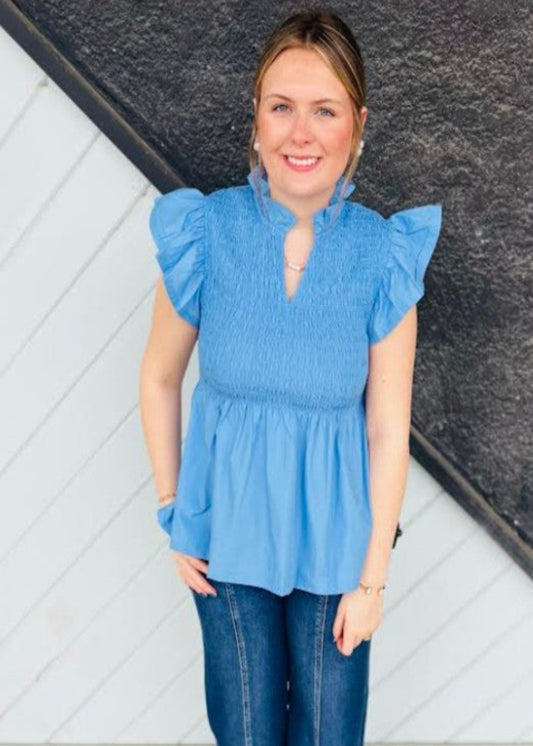 TALI TOP - CHAMBRAY