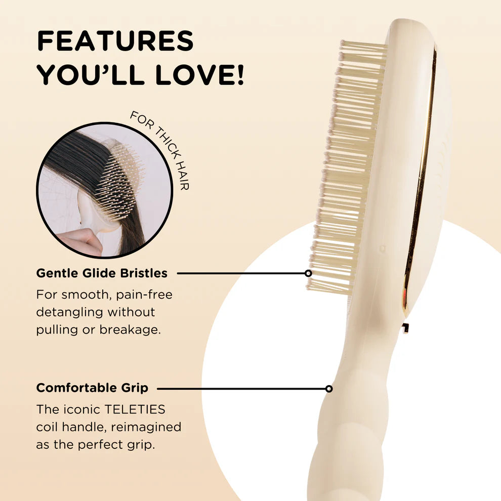 DETANGLER HAIR BRUSH - THICK HAIR TAN