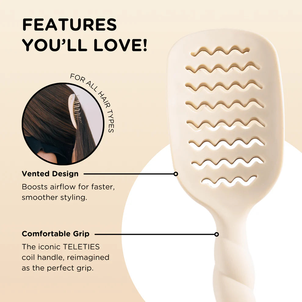 VENTED HAIR BRUSH - TAN