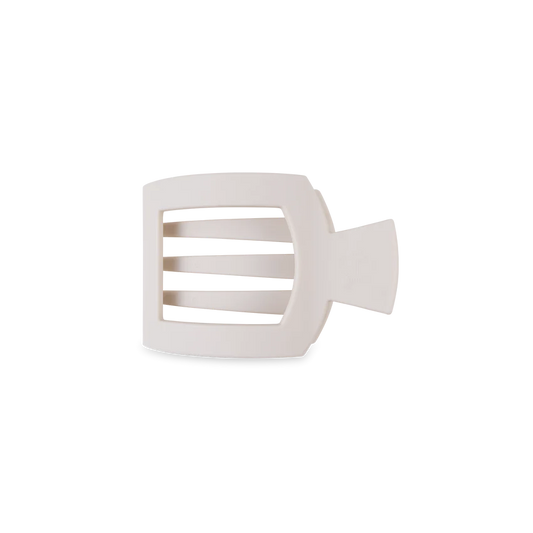 TOASTED BEIGE SMALL FLAT SQUARE CLIP