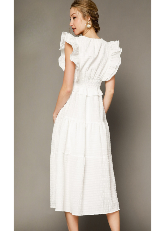 MARGE MIDI DRESS- WHITE