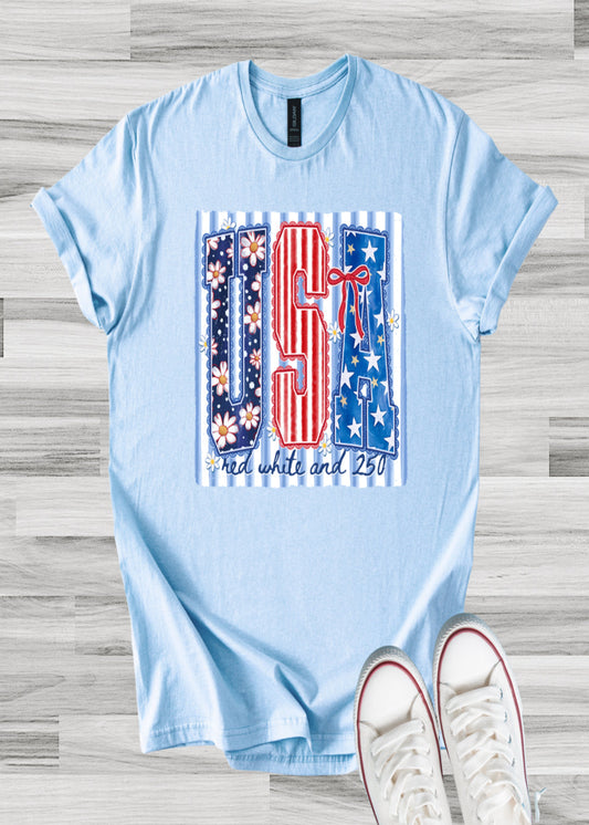 USA RED & WHITE 250 TEE