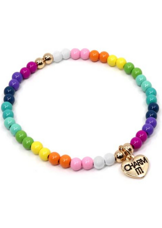GOLD RAINBOW STRETCH BRACELET