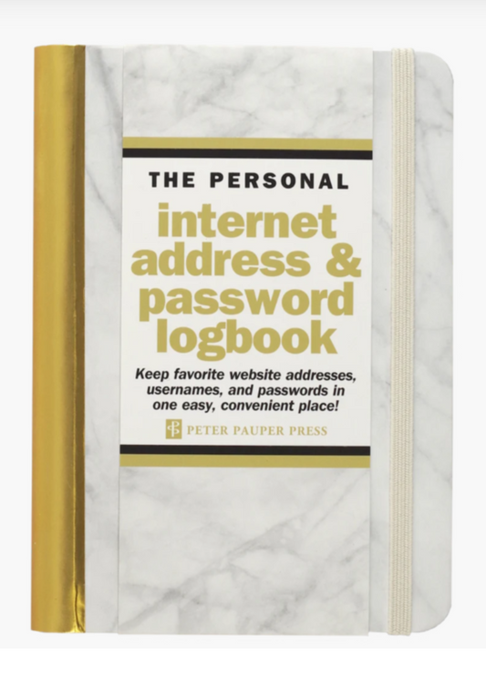 INTERNET ADDRESS & PASSWORD LOG-MARBLE