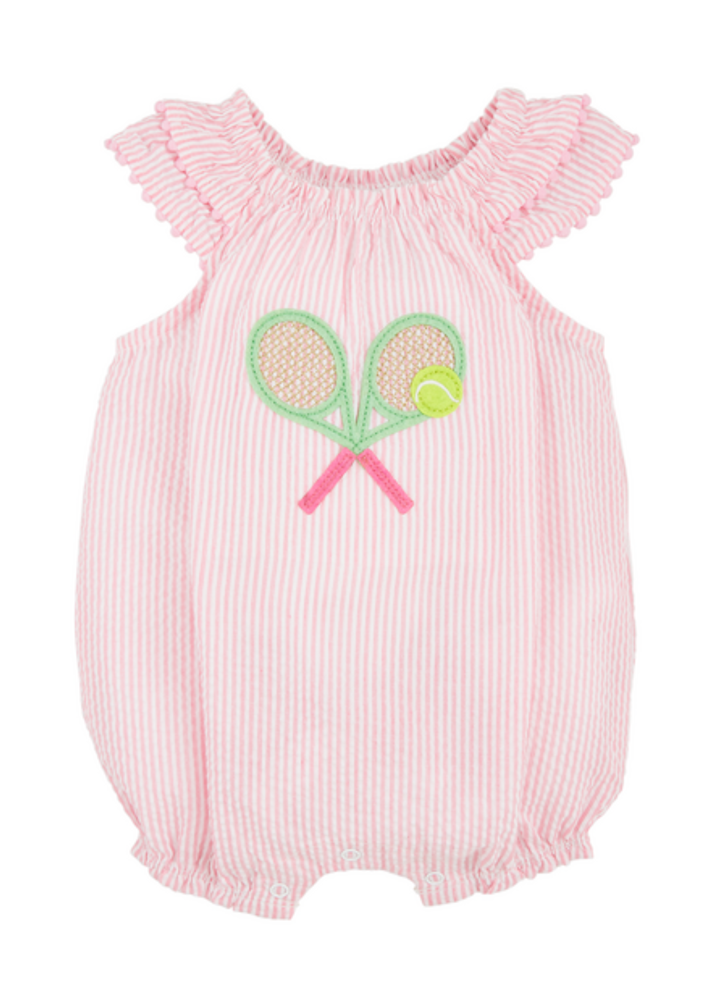 SEERSUCKER TENNIS BABY ROMPER