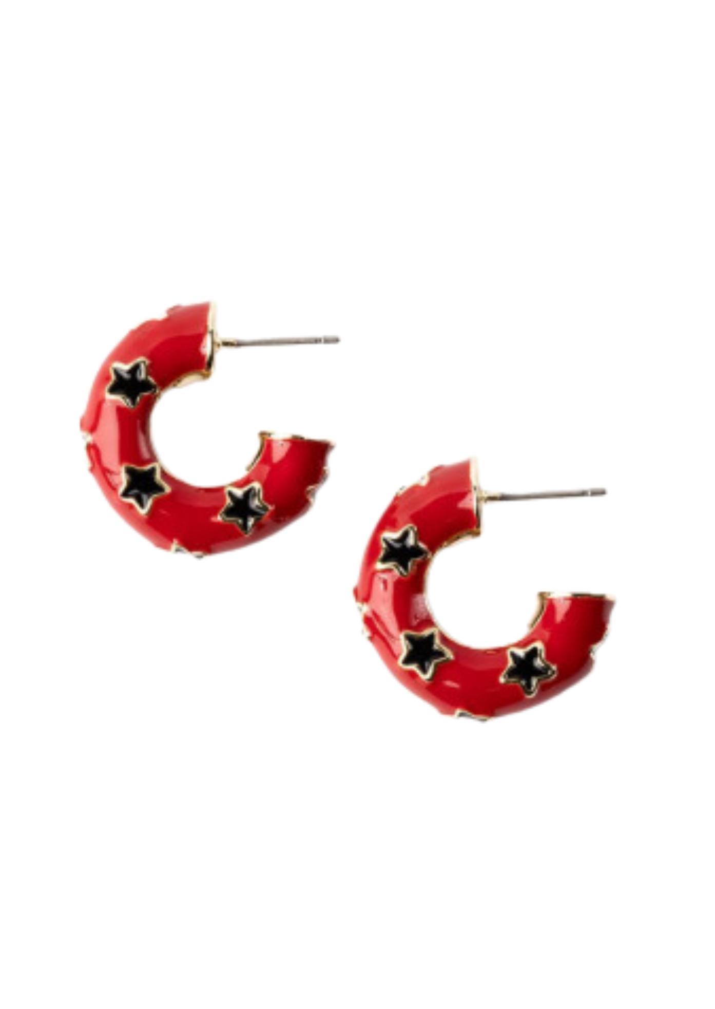 JUSTINE EARRINGS-RED/BLACK