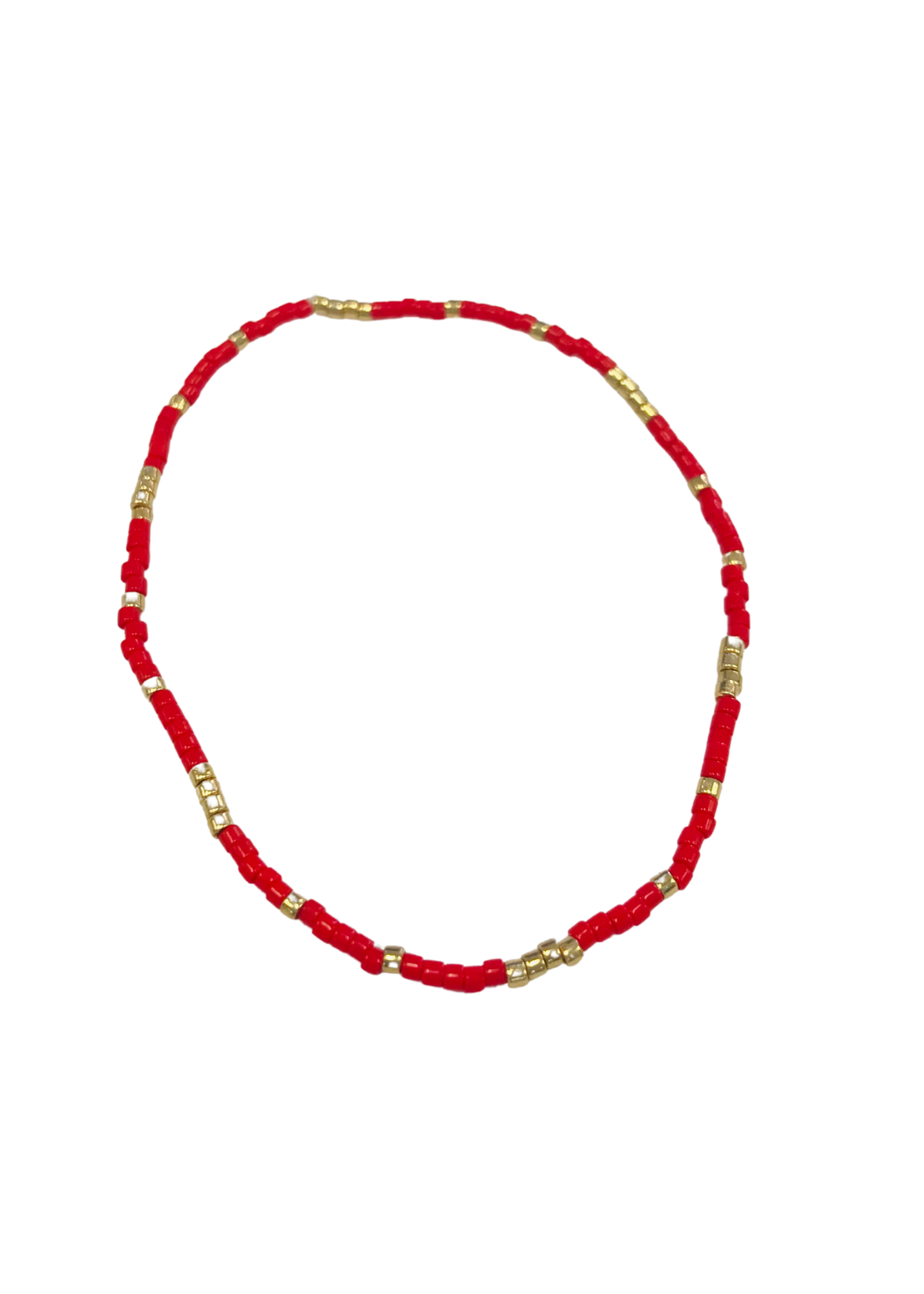 MIYUKI DELICA SEED BEED BRACELET-RED