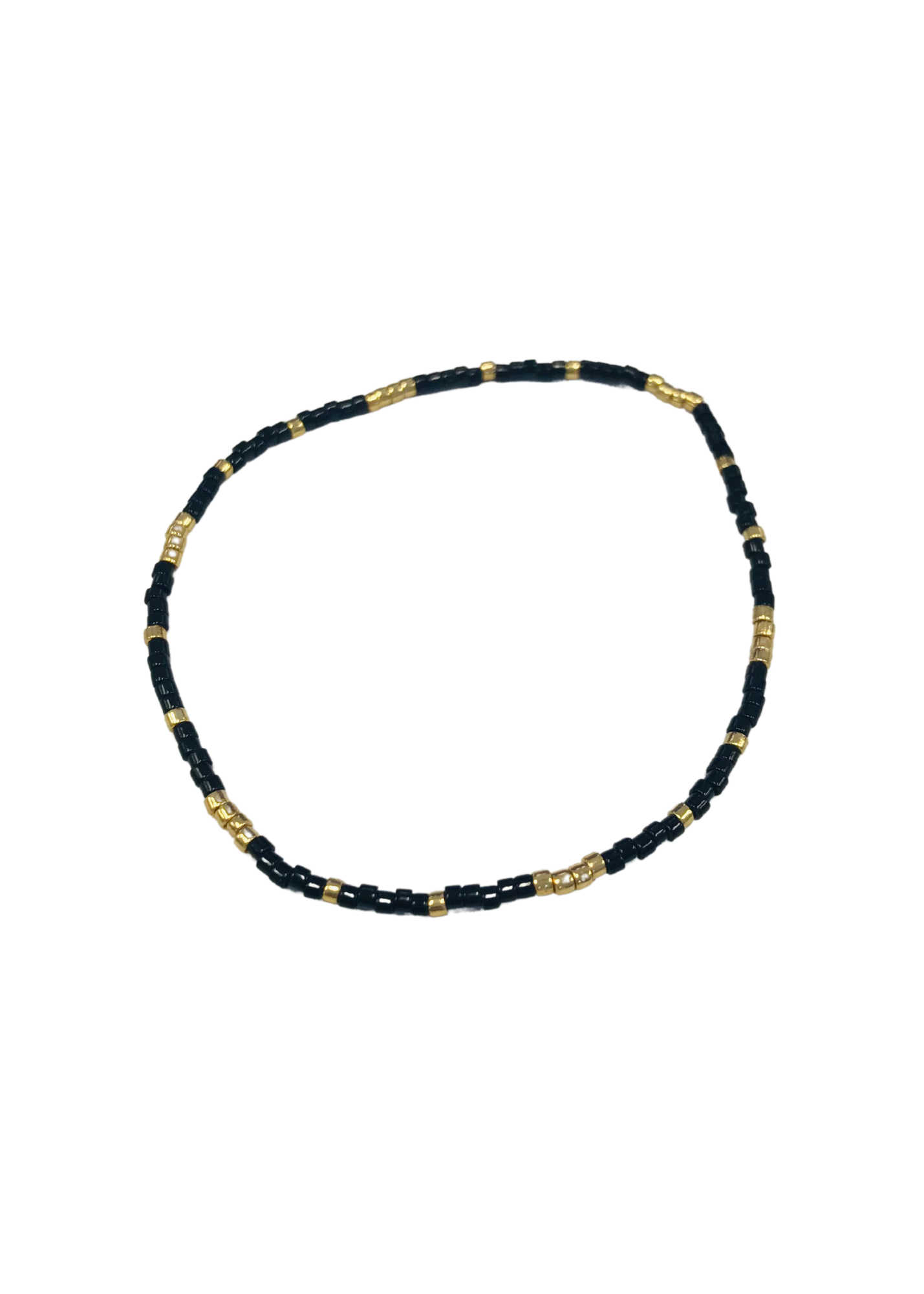 MIYUKI DELICA SEED BEED BRACELET-BLACK