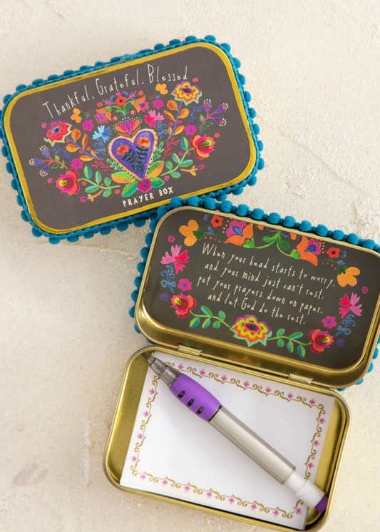 TIN PRAYER BOX - THANKFUL GRATEFUL