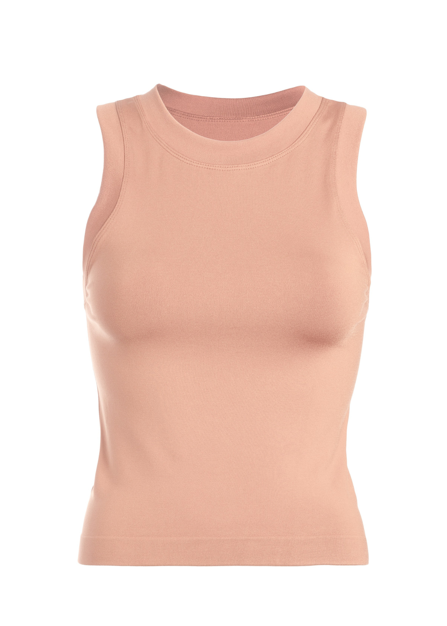 SMOOTH THICK BANDED TANK-PALE PINK : ONE SIZE