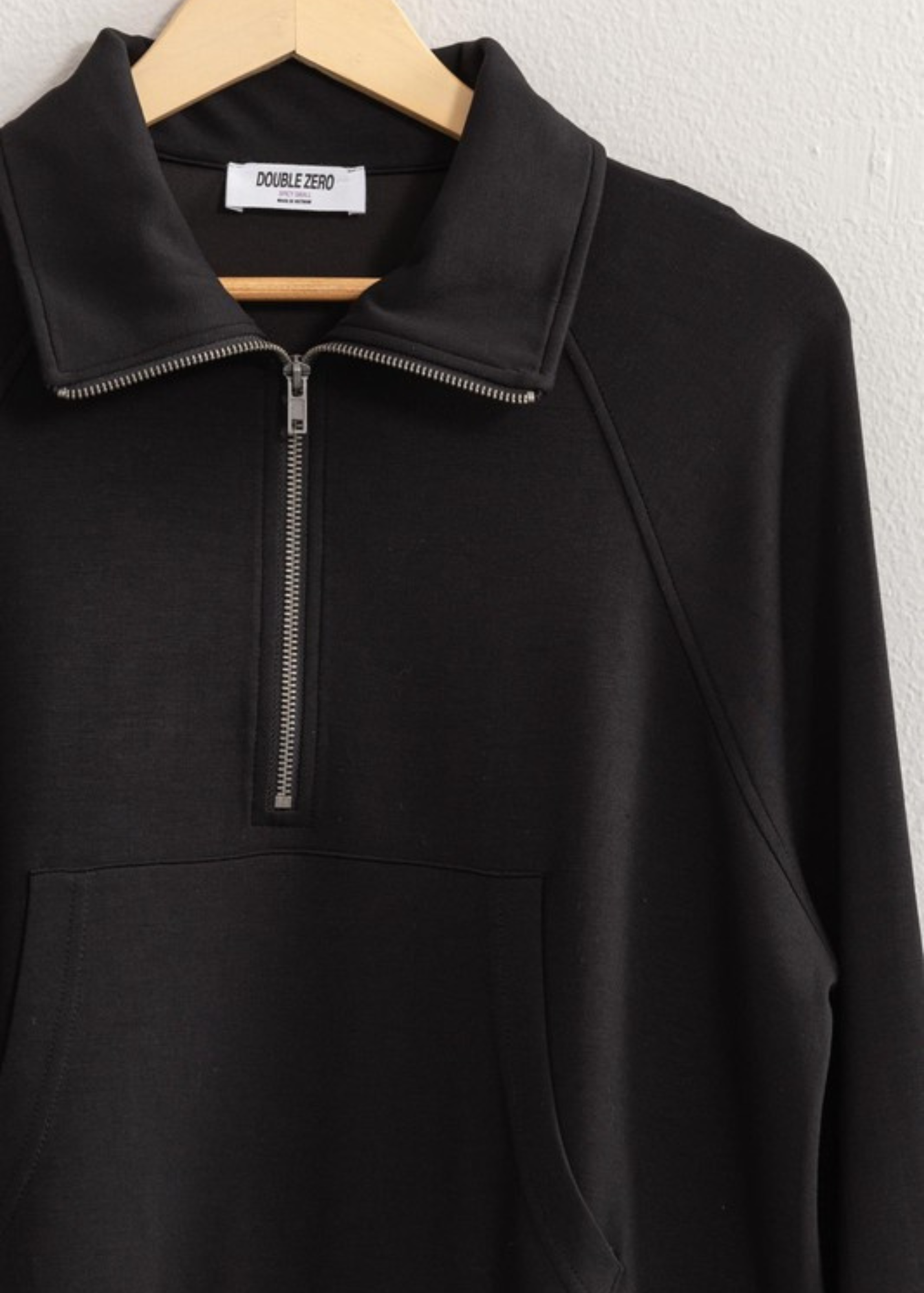 ZIP-UP LILLY SWEATSHIRT- BLACK