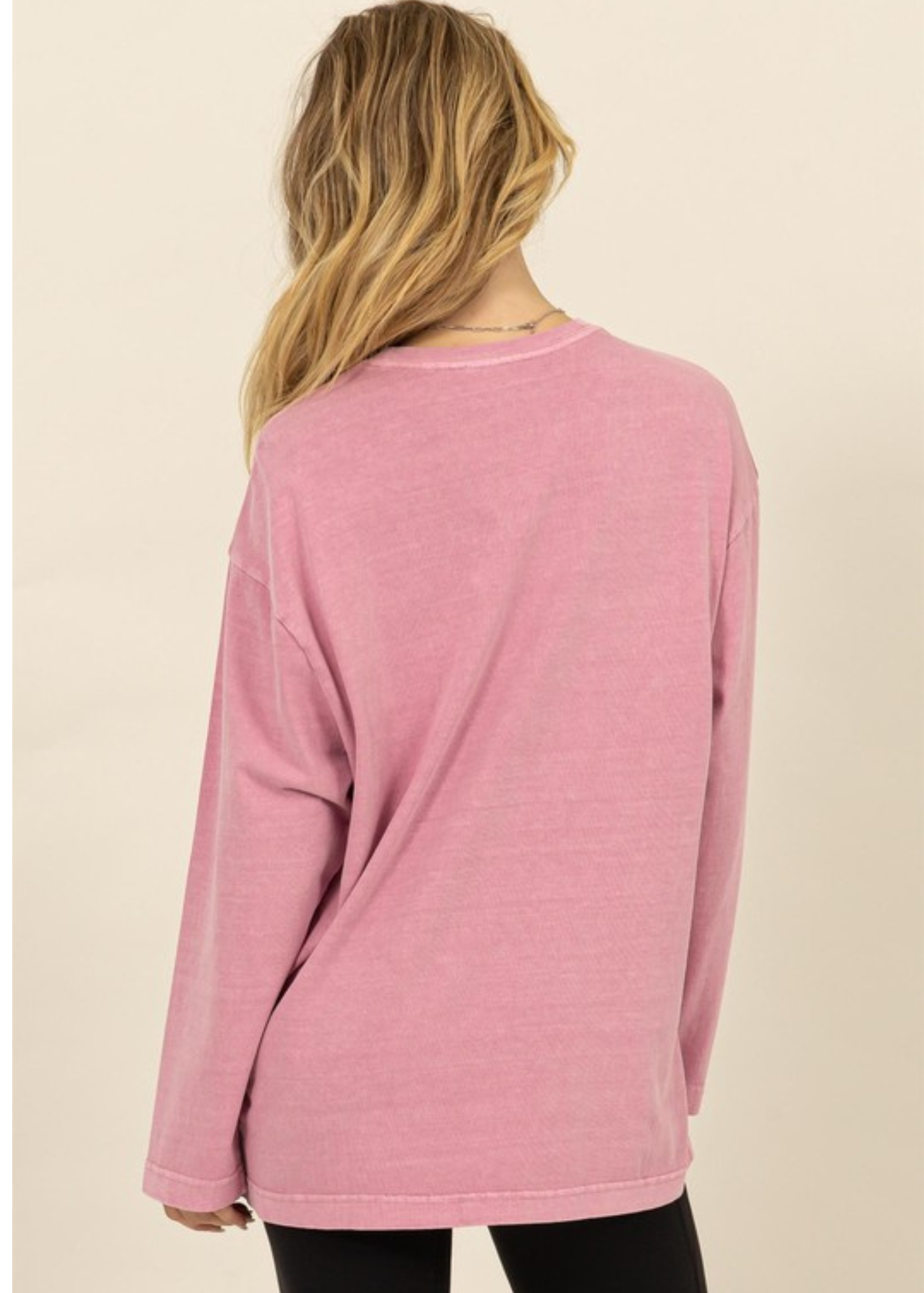 MABEL OVERSIZED TOP- ROSE PINK