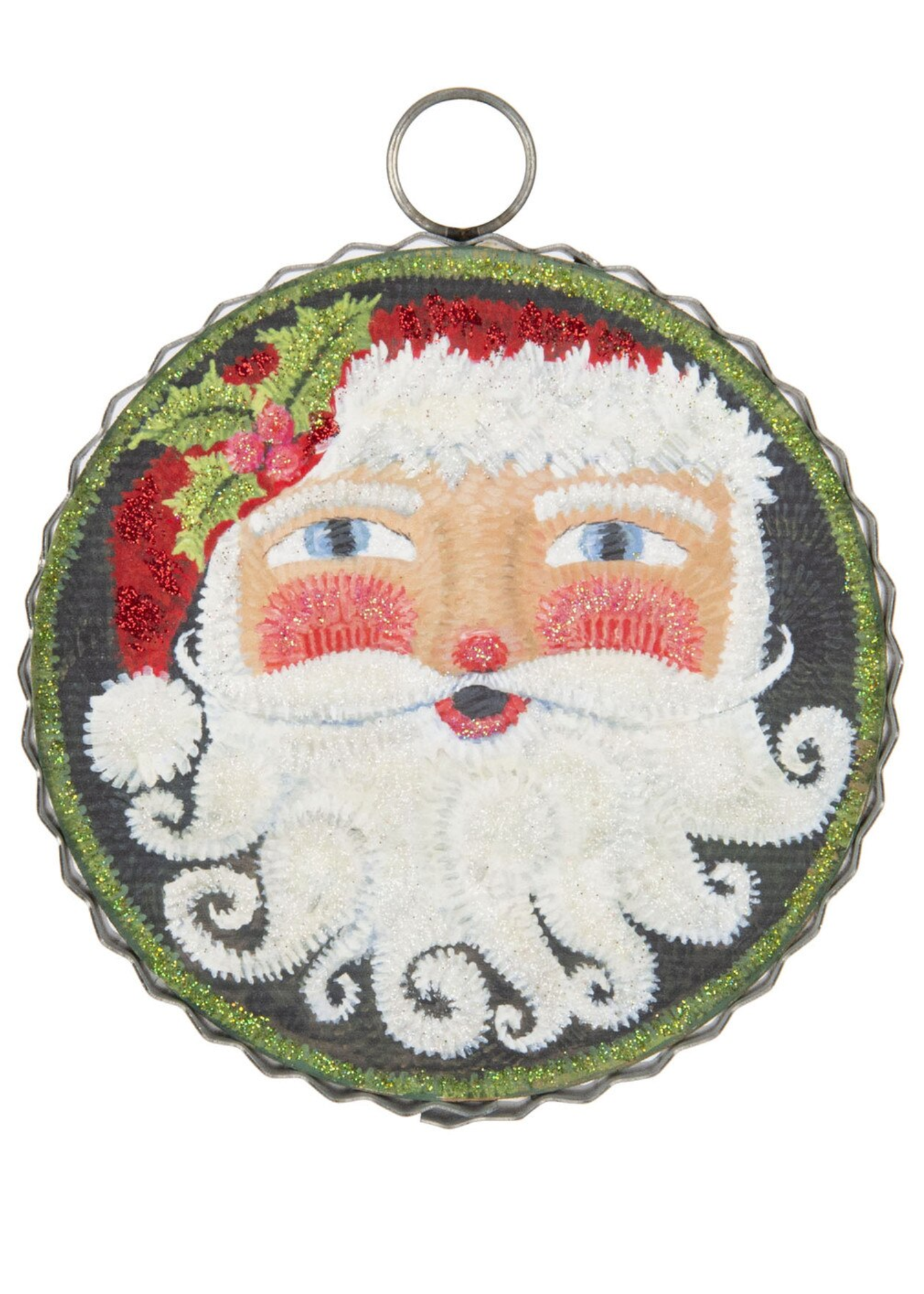 MINI GALLERY HOOK RUG SANTA CHARM