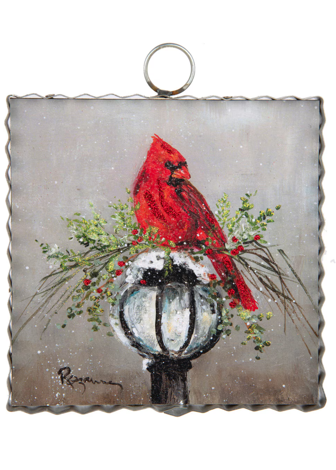 MINI CARDINAL ON LAMP POST