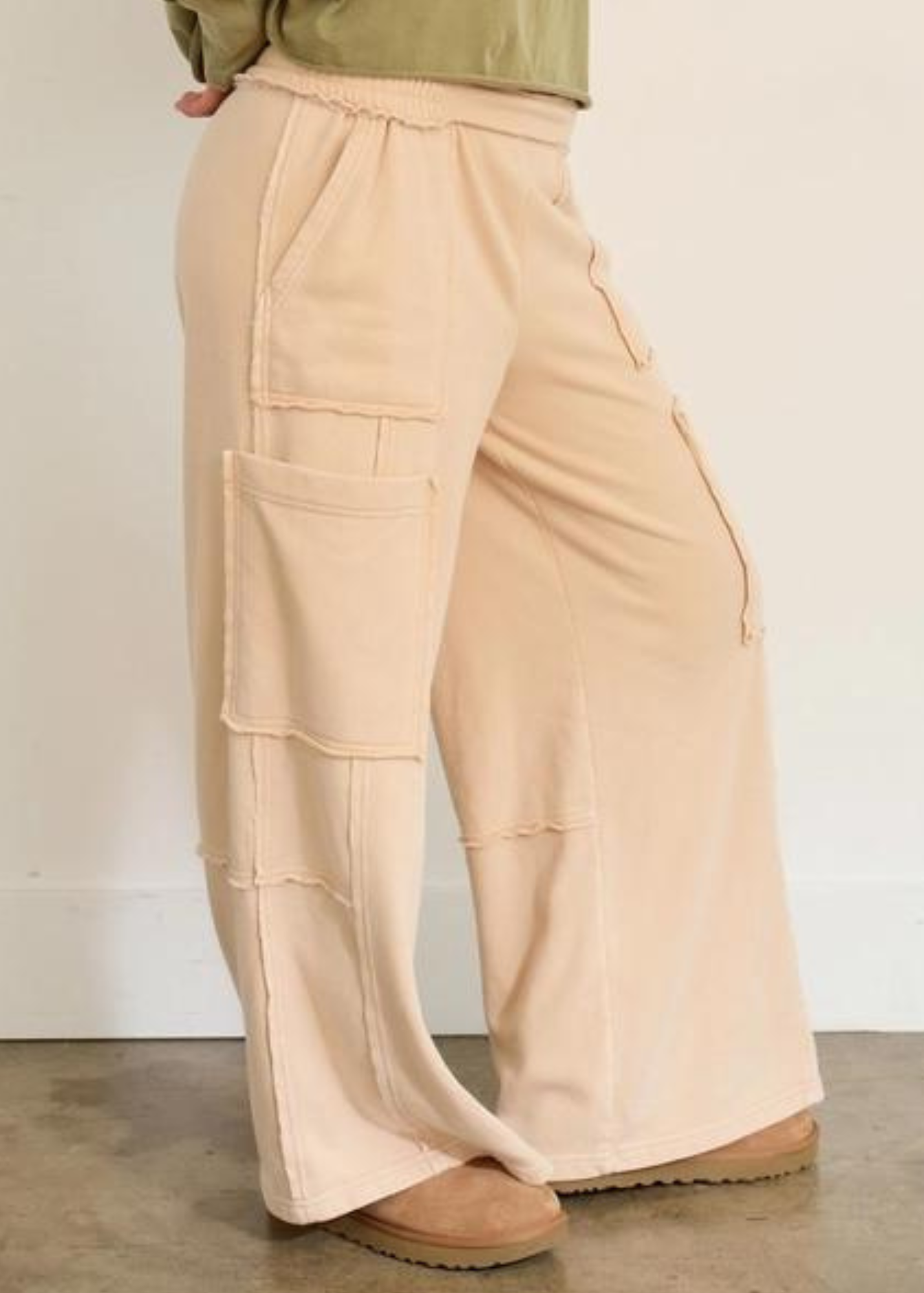 REANA OVERSIZED SWEATPANTS: TAUPE