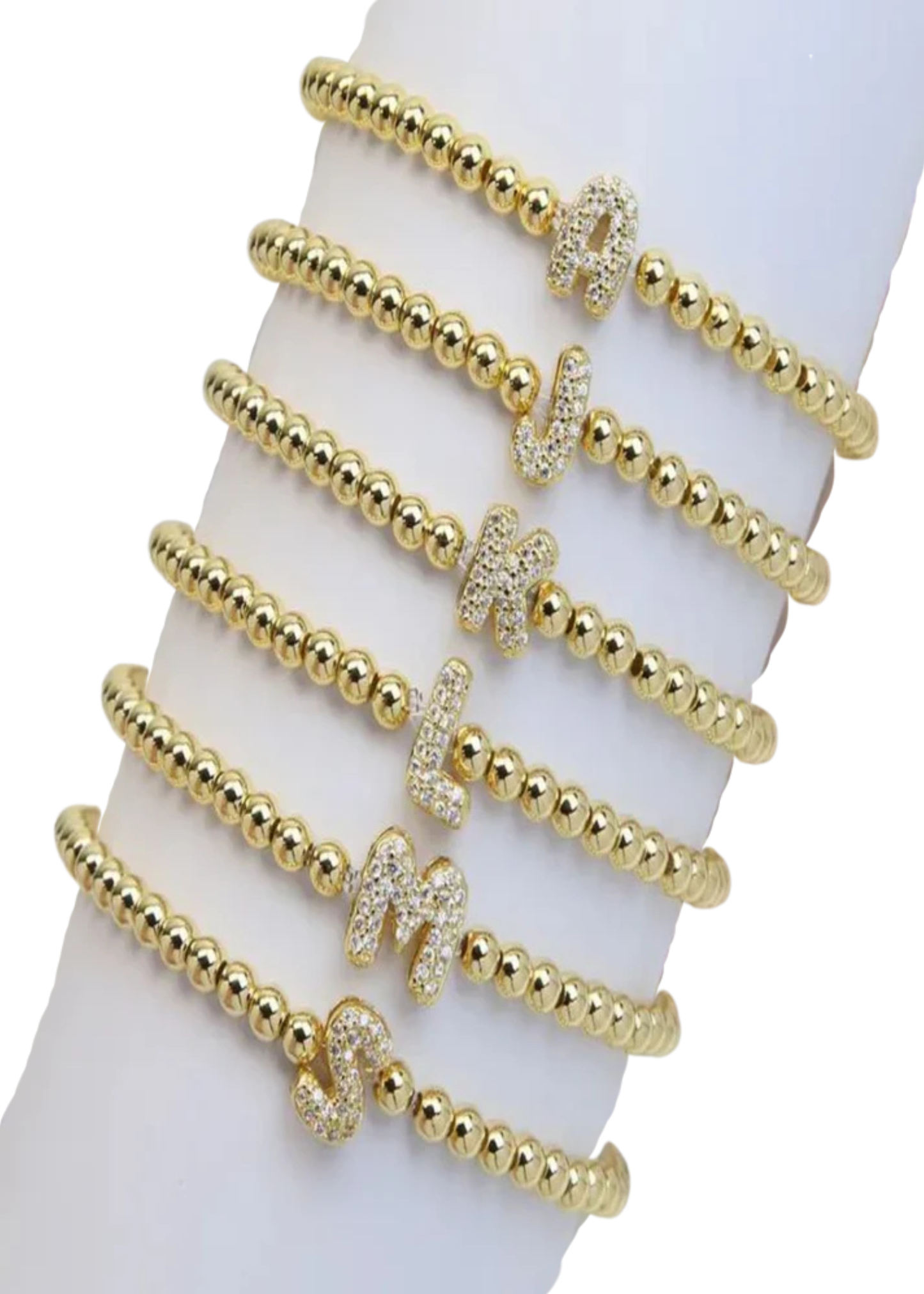 BOHO STYLE BEADED INITIAL BRACELET