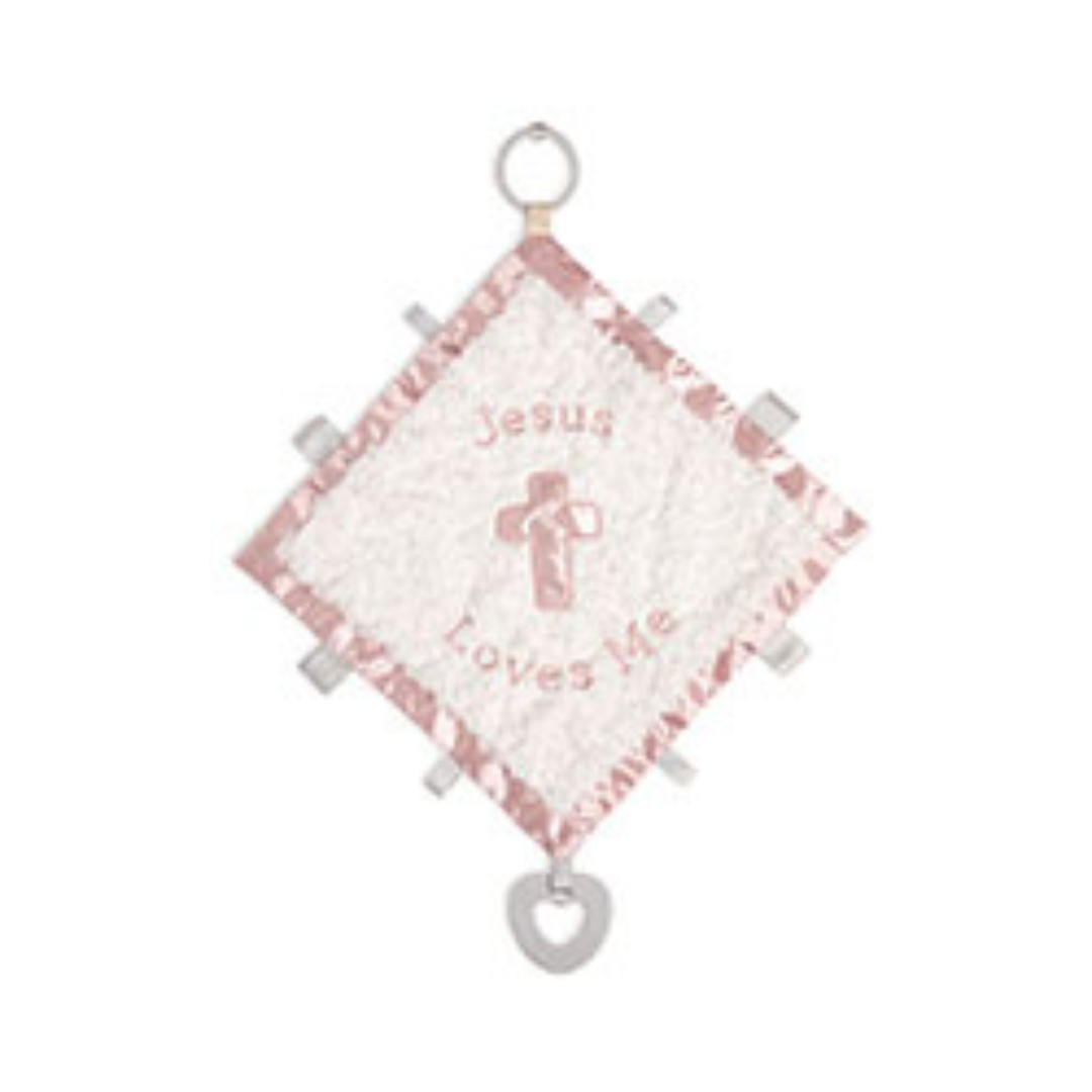 JESUS LOVES ME ACTIVITY BLANKIE - PINK