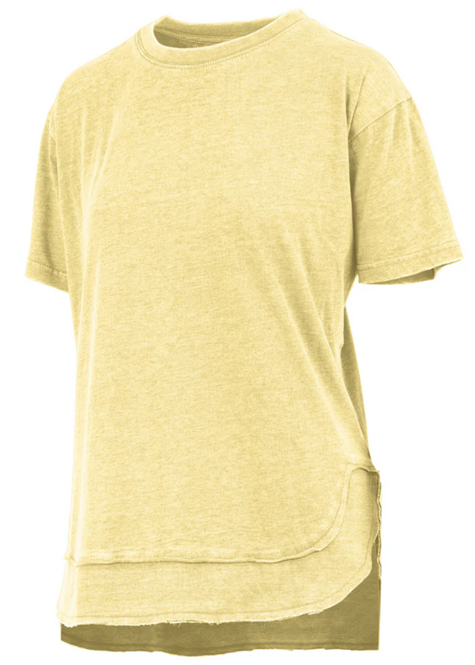 BEACH CREW NECK TOP-BEACH YELLOW