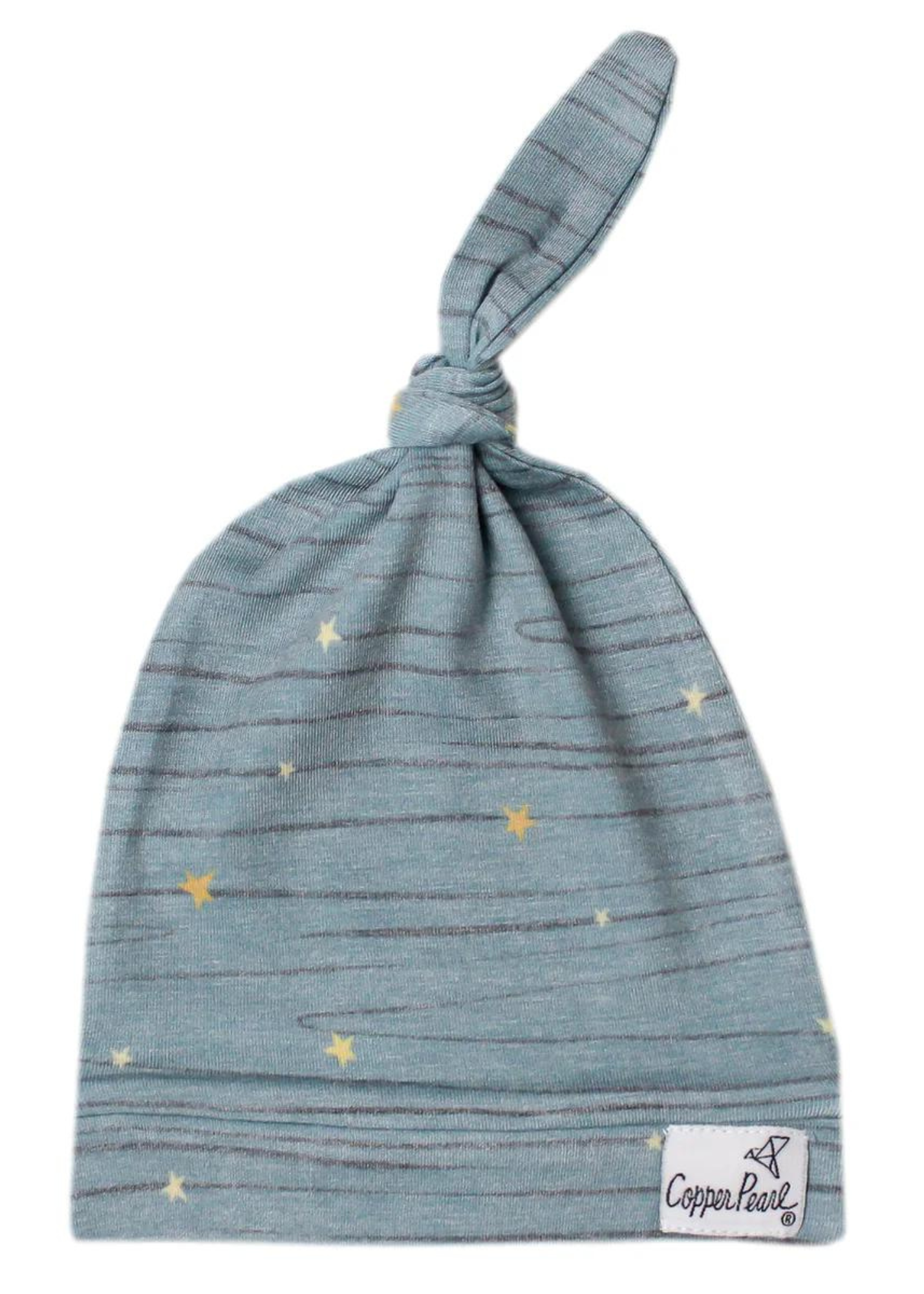 TOP KNOT HAT-STARLIGHT : 0-4 MONTHS