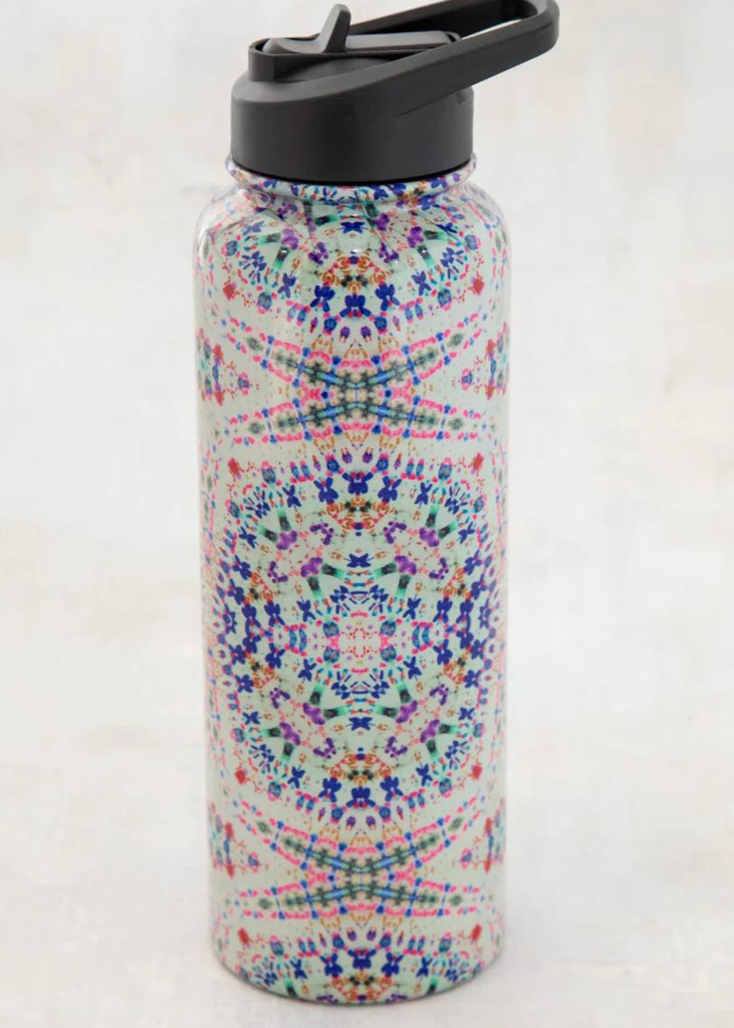 Stainless Steel Water Bottle - Dark Cream Tie-Dye