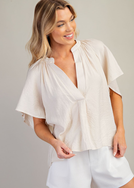 KATHY OVERSIZED TOP: CREAM