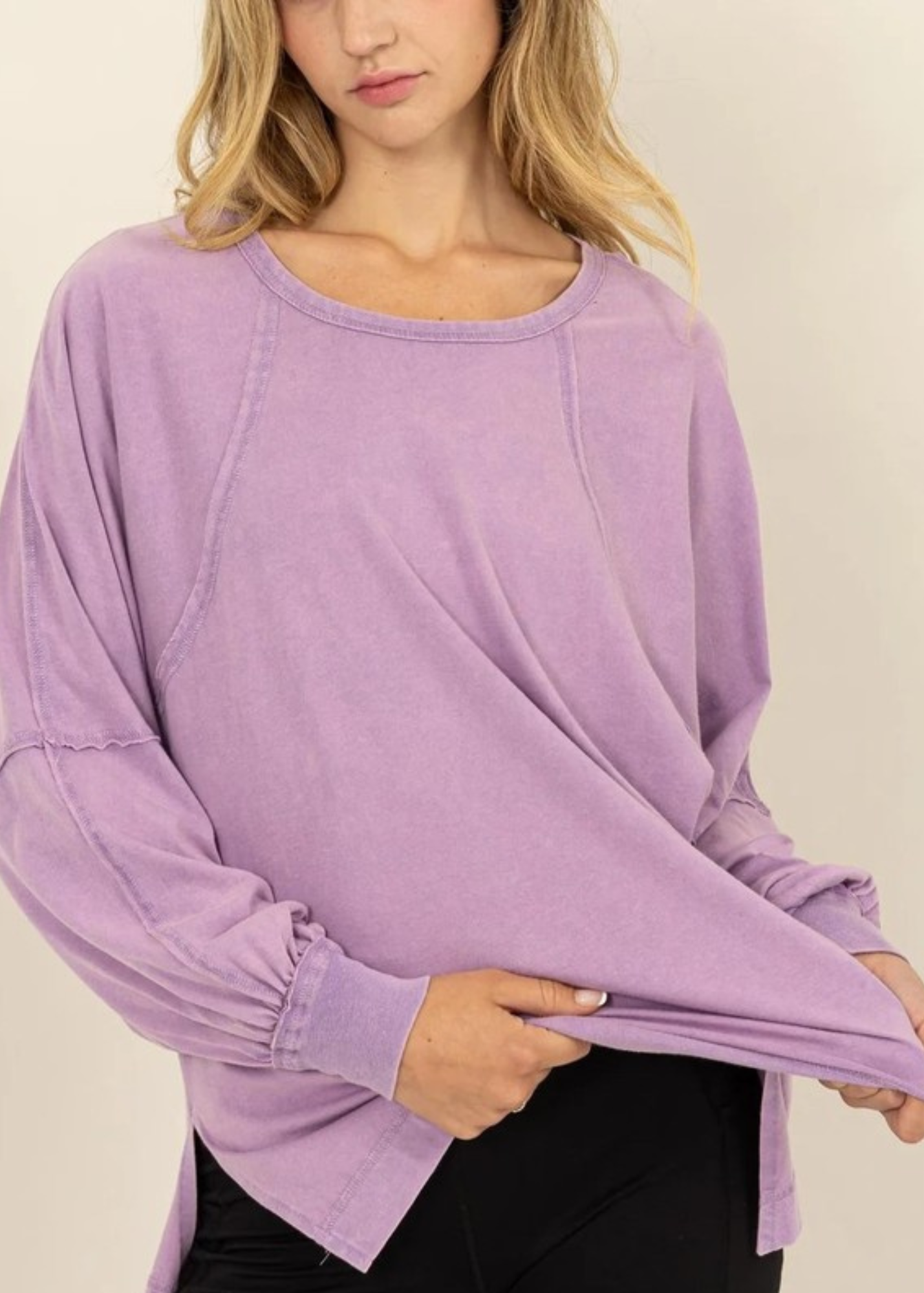 CASUAL CLARISSA TOP- LAVENDER